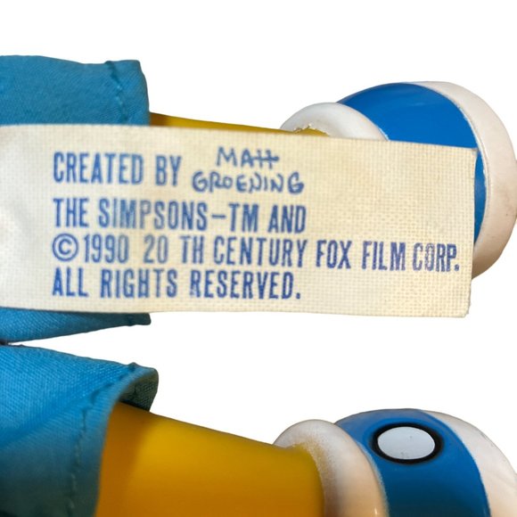 The Simpsons Bart Simpson 11” Vinyl Head Plush Doll Vintage 90's - Picture 10 of 15